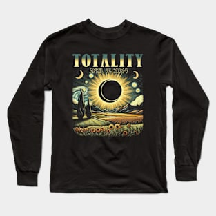 Solar Eclipse 2024 Totality April 8 Long Sleeve T-Shirt